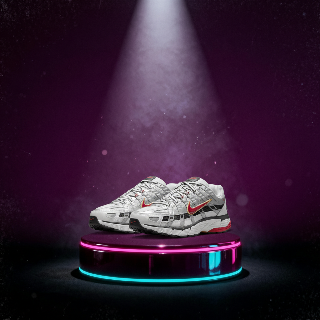 Nike P-6000 White Gold Red