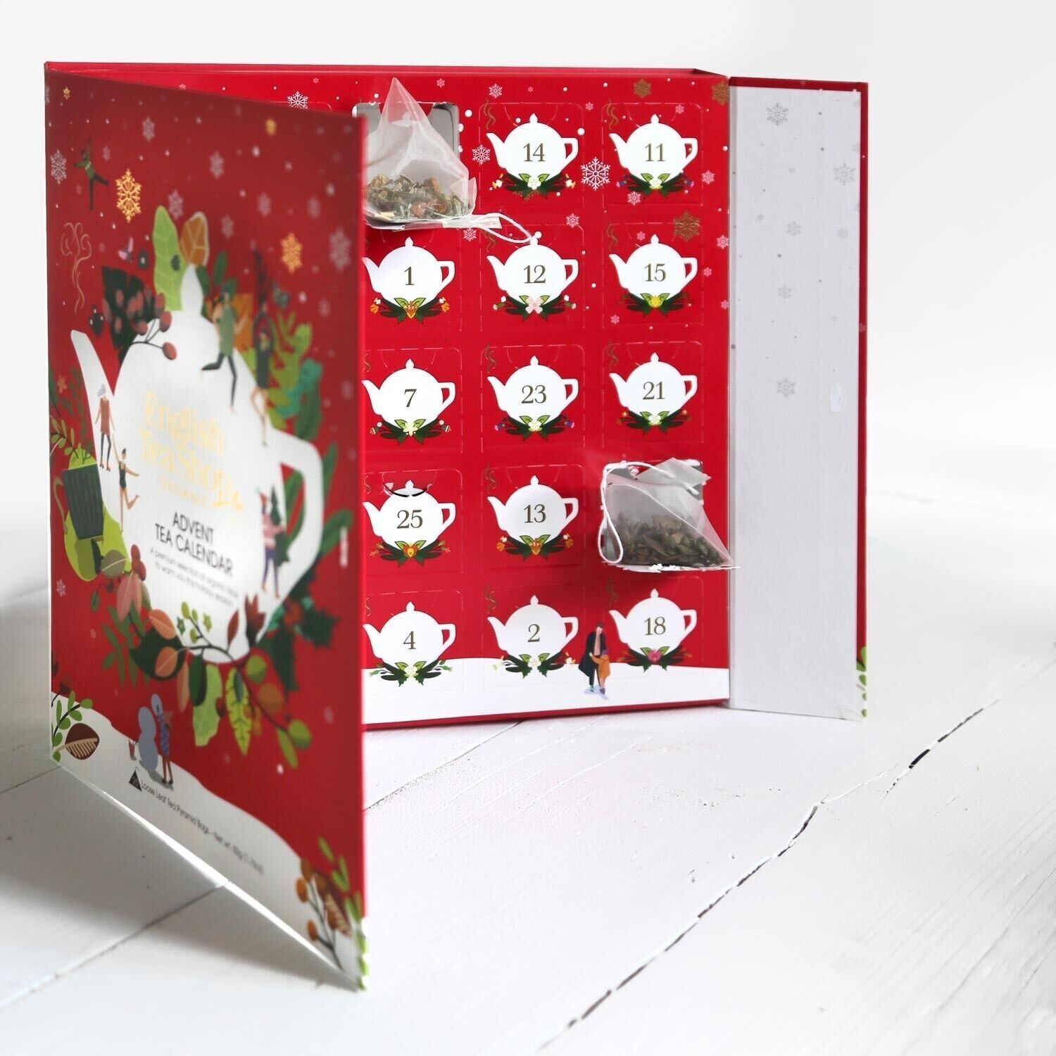 Advent Calendar Red Christmas 25 Organic Tea Pyramids